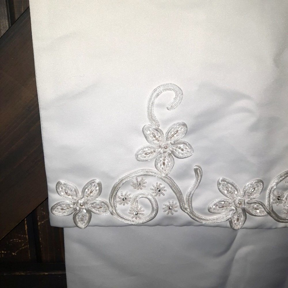 SHAWL CAPE WHITE WEDDING DRESS / FORMAL WEAR BEADED DEMETRIOS